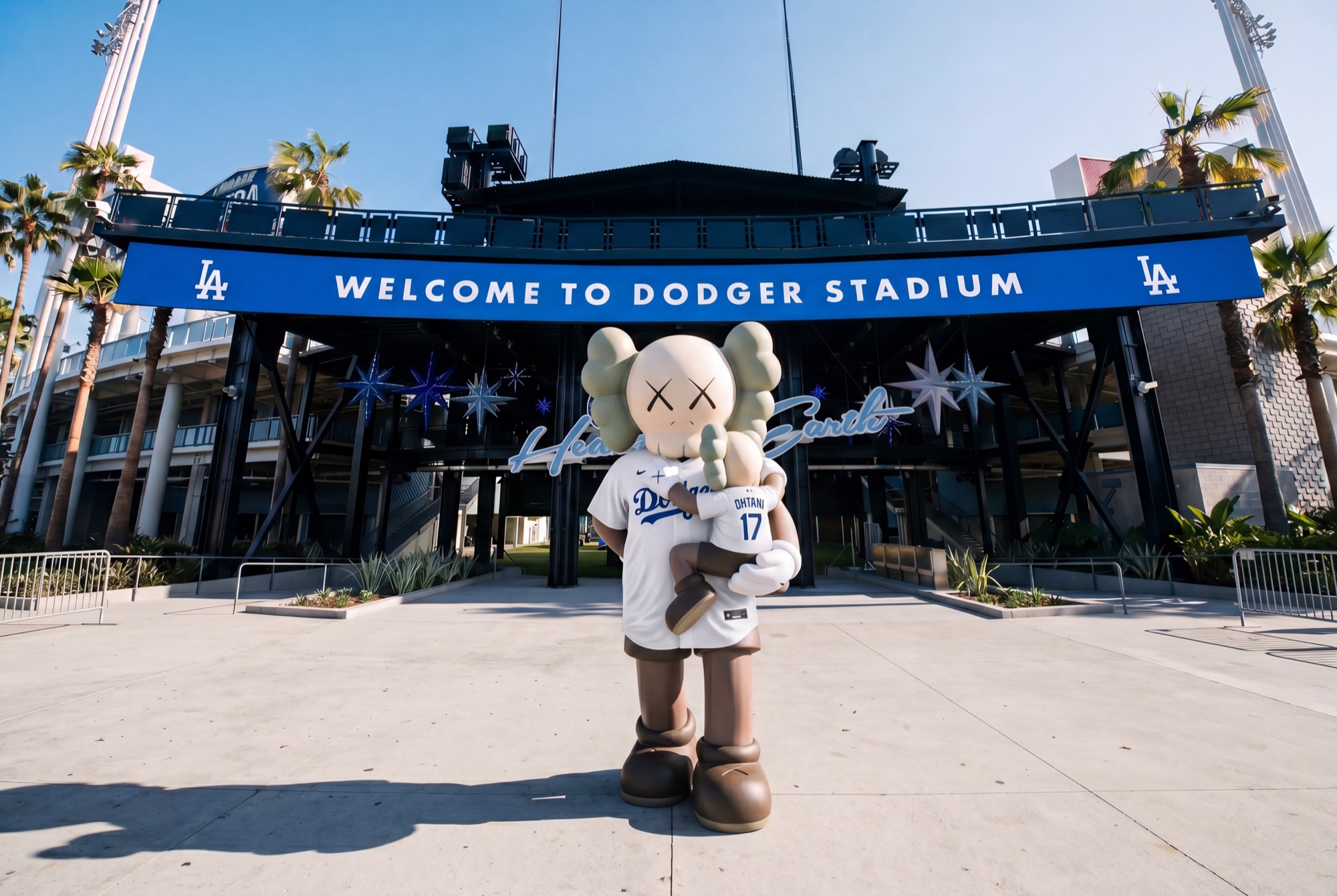 At the stadium entrance