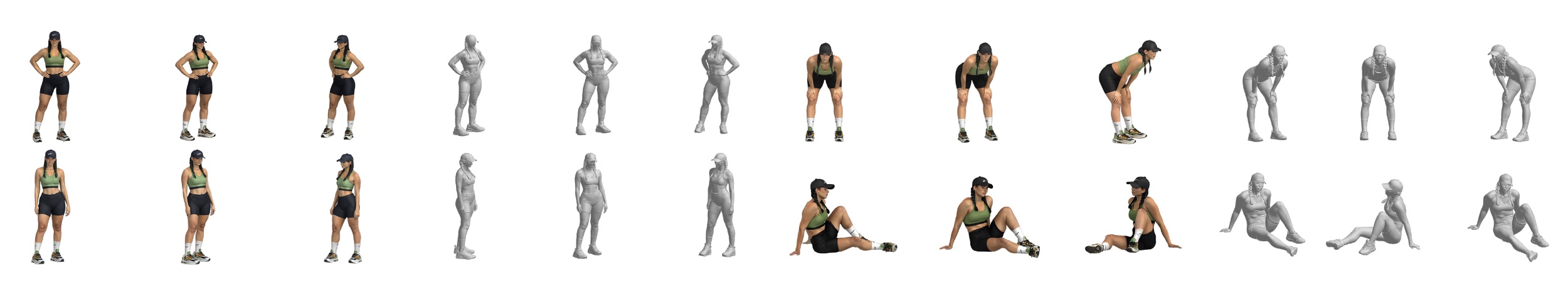 Avatar postures expressing internal training states